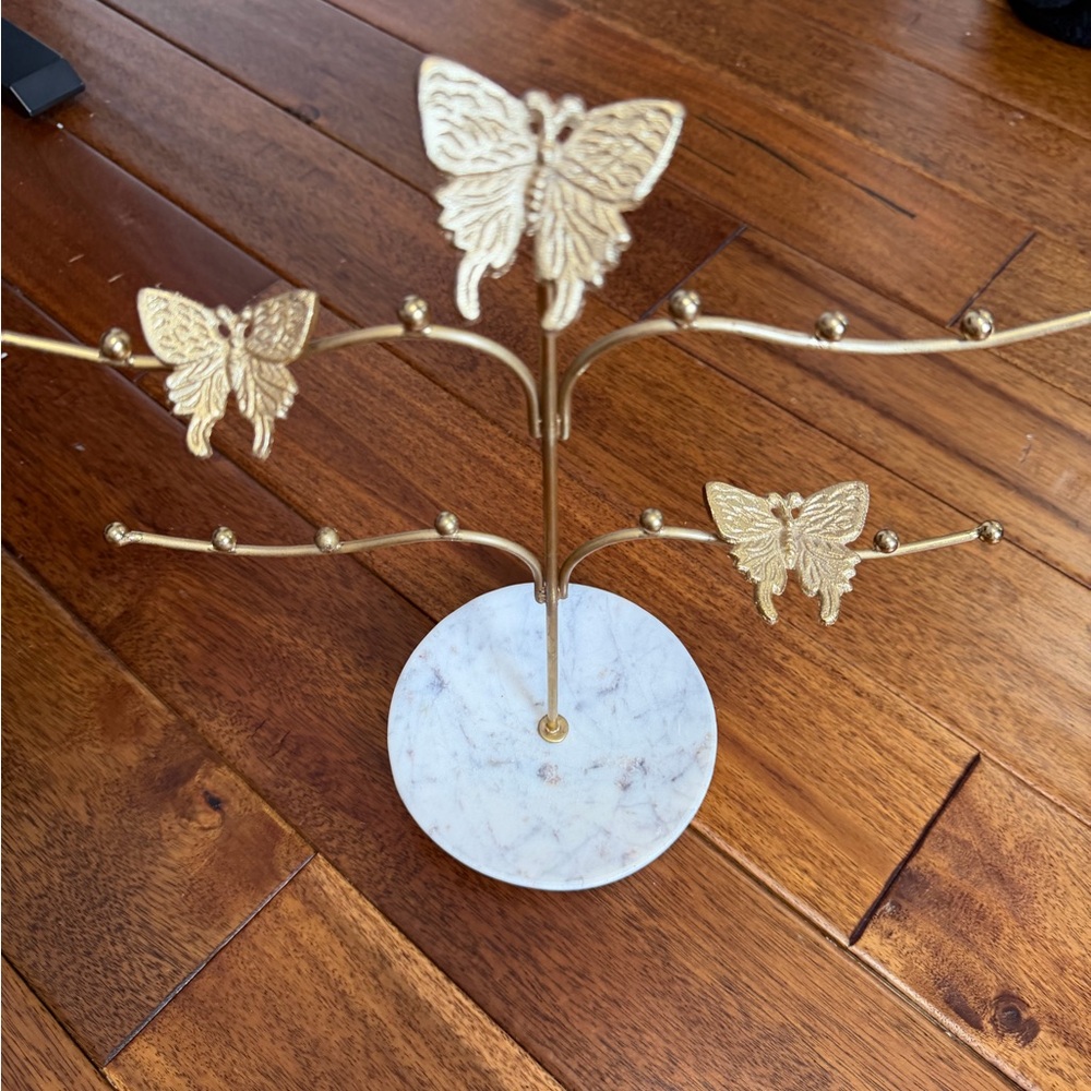 Gold Butterfly Jewelry Stand - Picture 2 of 3